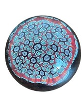 Adesivo vermelho peso papel vintage soprado à mão italiano Murano arte vidro Millefiori comprar usado  Enviando para Brazil