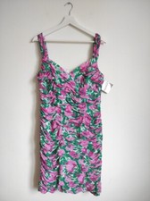 Używany, Louis Feraud Warstwowa Vintage lata 80. Bodycon Kwiatowa sukienka z wiskozy Rozmiar XL na sprzedaż  PL