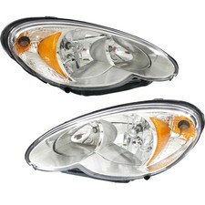 Conjunto de conjunto de faróis para 2006-2010 Chrysler PT Cruiser esquerda direita com lâmpada comprar usado  Enviando para Brazil