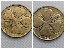 Lucky Token, trevo de quatro folhas, dupla face  comprar usado  Enviando para Brazil