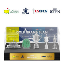 Usado, Placa de roupas verde e troféu Golf Grand Slam 4 com vitrine comprar usado  Enviando para Brazil