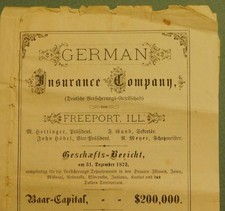 1873 german insurance for sale  Nashville