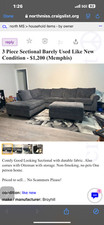 Piece sectional sturdy for sale  Memphis
