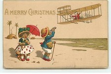 Embossed card merry d'occasion  Expédié en Belgium