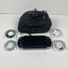 Usado, Console PSP 1000 preto com carregador, cartão SD, quatro jogos, bolsa de transporte - Testado comprar usado Usado, Console PSP 1000 preto com carregador, cartão SD, quatro jogos, bolsa de transporte - Testado comprar usado  Enviando para Brazil