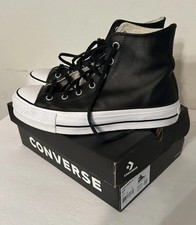 Converse Chuck Taylor All Star Lift Clean High couro preto e branco feminino 9,5 comprar usado  Enviando para Brazil