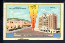 Cartão postal - Marlin Texas - Hot Wells comprar usado  Enviando para Brazil