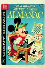 Walt Disney’s Mickey Mouse Almanac #1 - Dell Giant (dezembro de 1957, Dell) - Bom - comprar usado  Enviando para Brazil