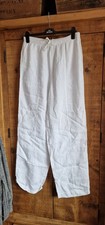 mens white linen trousers for sale  WOLVERHAMPTON