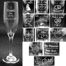 Personalized toasting flutes d'occasion  Expédié en France