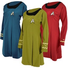Vestidos Cosplay TOS Feminino Duty Uniforms The Original Series Azul Vermelho Frota Estelar, usado comprar usado  Enviando para Brazil