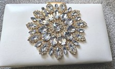 Ivory satin clutch for sale  AYLESBURY