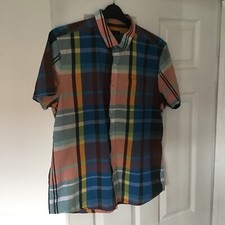 mens short sleeve check shirts for sale  SKEGNESS
