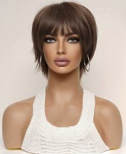 Perruque synthétique brun d'occasion Perruque synthétique brun d'occasion  Artix