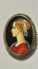 Porträt miniatur brosche gebraucht kaufen  Augsburg