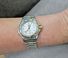Relógio de pulso TAG Heuer WF 1420-0 quartzo 28mm dois tons, quartzo, data de funcionamento! comprar usado  Enviando para Brazil