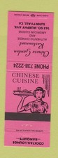 Matchbook cover chinese for sale  USA