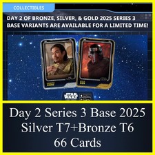 DAY 2 SERIES 3-PRATA NÍVEL 7+BRONZE NÍVEL 6 CONJUNTO DE 66-TOPPS STAR WARS CARD TRADER comprar usado DAY 2 SERIES 3-PRATA NÍVEL 7+BRONZE NÍVEL 6 CONJUNTO DE 66-TOPPS STAR WARS CARD TRADER comprar usado  Enviando para Brazil