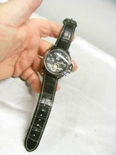 🇫🇷 MONTRE HOMME AUTOMATIC SQUELETTE FORSINING BRACELET ORIGINE CUIR WATCH comprar usado  Enviando para Brazil