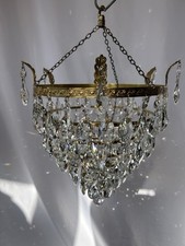 Candelabro vintage de cristal e latão com chumbo  comprar usado Candelabro vintage de cristal e latão com chumbo  comprar usado  Enviando para Brazil