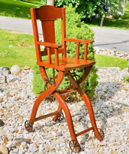 Antique wood highchair for sale  Glasgow