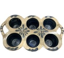 Assadeira de cupcake/muffin B. Stebner arte folclórica vintage assinada sal vitrificada comprimento 12" comprar usado  Enviando para Brazil