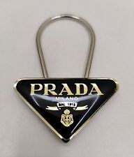 Prada portachiavi logo usato  Crema