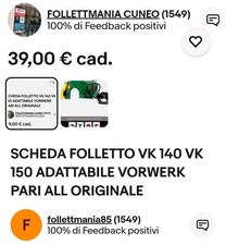 Scheda folletto 140 usato  Cuneo
