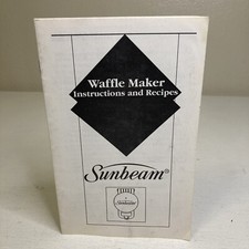 Waffle Maker Instructions And Recipes Paperback Manual Sunbeam 1993 Sunbeam-Oste, usado comprar usado  Enviando para Brazil