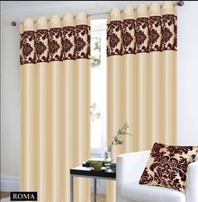 Window curtains damask for sale  LONDON
