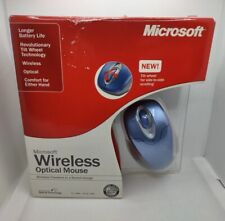 Mouse óptico sem fio Microsoft 2.0 modelo 1008 prata e azul com receptor 1, usado comprar usado  Enviando para Brazil