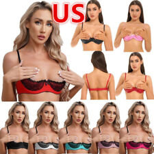 Sutiã Feminino Underwire Push Up Prateleira 1/2 Xícara Demi Balconette Sem Forro Bralette comprar usado  Enviando para Brazil