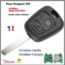 Clé vierge + électronique avec transpondeur pour PEUGEOT 307 Phase 1 2001-2005  comprar usado  Enviando para Brazil