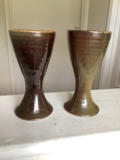 pottery wine goblets for sale  ILMINSTER