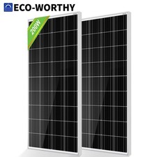 Painel solar ECO-WORTHY 100W Watt pacote com 2 (200W) mono 12V/24V 12BB célula para casa de trailers comprar usado  Enviando para Brazil