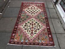 Vintage Tradicional Hecho a Mano Oriental Marrón Gris Rojo Lana Gabbe Tapete comprar usado  Enviando para Brazil