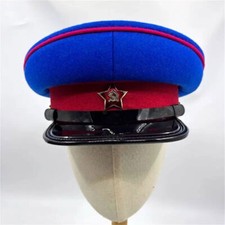 Chapéu Comissário Político Soviético Aba Grande Azul Uniforme Soviético Presente de Natal comprar usado  Enviando para Brazil