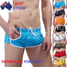Homens Swimwear Troncos Boxer Shorts nadar natação Slim Praia Boxer Sports comprar usado  Enviando para Brazil