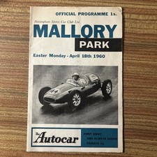 Programa Mallory Park, segunda-feira de Páscoa, 18 de abril de 1960. automobilismo  comprar usado  Enviando para Brazil