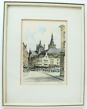 Picture Art Hertogenbosch gravura colorida catedral mercado galeria Borzo Rutz comprar usado  Enviando para Brazil