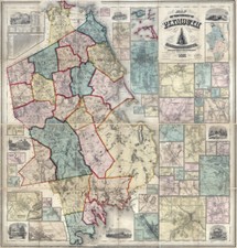 1857 map plymouth for sale  Saint Augustine