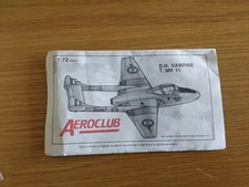 Aeroclub d.h.vampire .mk for sale  LEICESTER