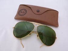 ÓCULOS DE SOL AVIADOR VINTAGE RAY BAN BULLET HOLE OURO 10K BAUSCH & LOMB 1960s K22 comprar usado  Enviando para Brazil