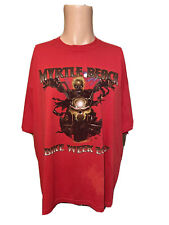 Usado, Camisa vermelha esqueleto semana bicicleta MYRTLE BEACH 2007 tamanho 2XL Jerzees comprar usado  Enviando para Brazil
