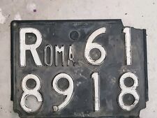 Targa ROMA license Plate Vintage 1963 64 Alfa Romeo Ferrari Maserati Fiat Lancia segunda mano  Embacar hacia Argentina