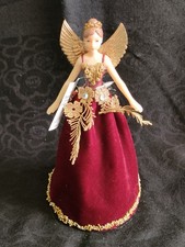 Burgundy velvet fairy for sale  BRIDPORT
