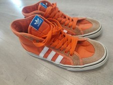 Tênis Adidas Nizza Hi-Tops retrô vintage tênis/laranja Reino Unido 8 comprar usado  Enviando para Brazil