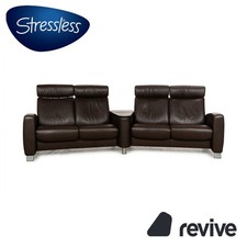 Stressless Arion Leder Viersitzer Dunkelbraun manuelle Funktion Sofa Couch, używany na sprzedaż  Wysyłka do Poland