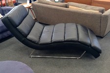 Black leather lounge for sale  CARDIFF