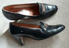 Vintage black leather for sale  LONDON